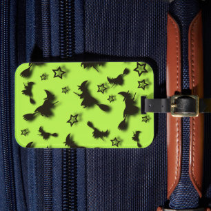 Flying witch among stars at Halloween night 3D Luggage Tag