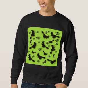 Flying witch among stars at Halloween night 3D Sweatshirt