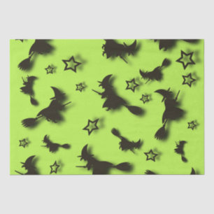 Flying witch among stars at Halloween night 3D Tissue Paper
