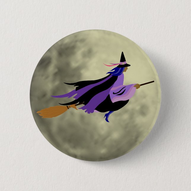 Flying Witch Button (Front)