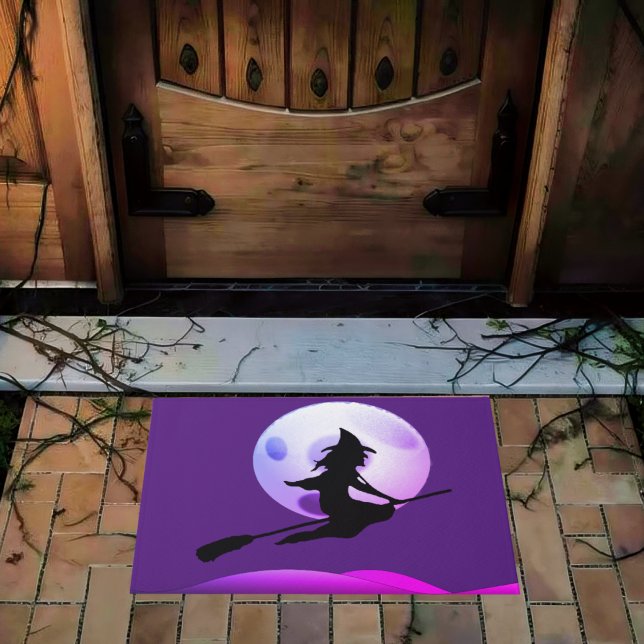Flying Witch in purple Doormat (Creator Uploaded)
