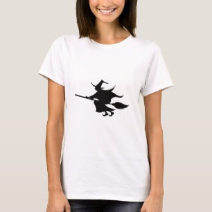 Flying Witch of Halloween Lady's T-Shirt