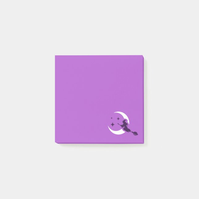 Flying Witch Post It Notes / Purple (Front)