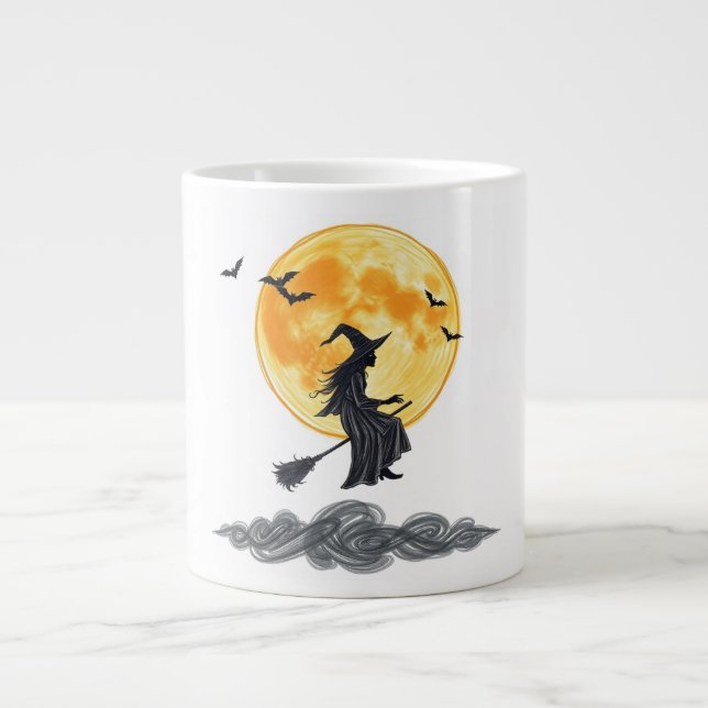 Flying Witch Silhouette Mug (Front)