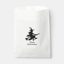 Flying Witch - Yellow -Happy Halloween - Favour Ba