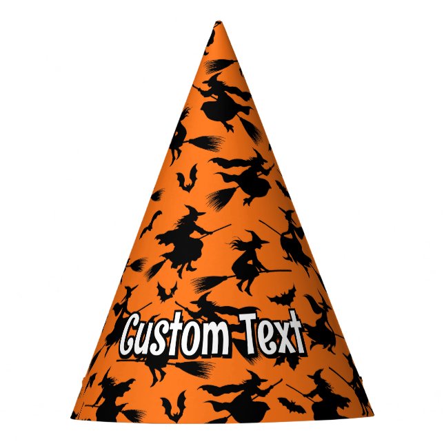 Flying Witches Pattern Party Hat (Front)