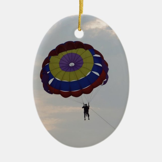 Flying with a parasail ceramic tree decoration (Front)