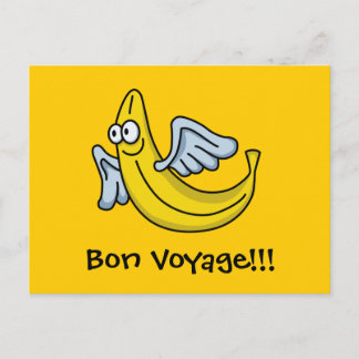Flying Yellow Banana Postcard