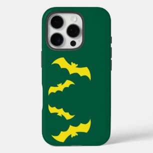 Flying Yellow Halloween Bats iPhone 16 Pro Case