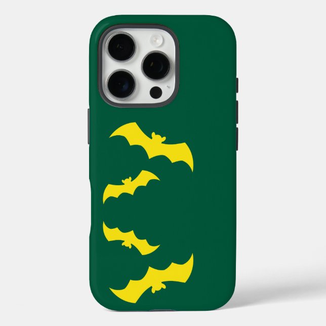 Flying Yellow Halloween Bats Case-Mate iPhone Case (Back)