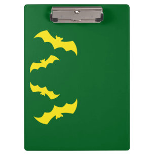 Flying Yellow Halloween Bats Clipboard