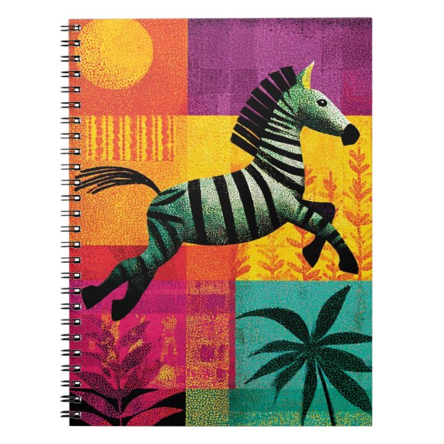 Flying Zebra Jungle Pop Notebook (Front)