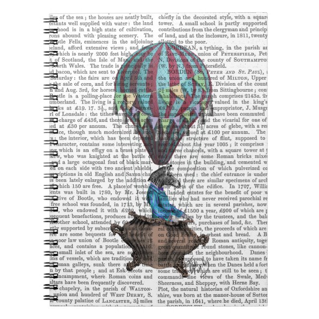 Flying Zebra Spiral Notebook (Front)
