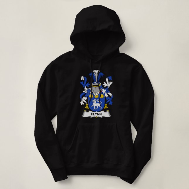 Flynn Coat of Arms  Family Crest  Hoodie (Design Front)