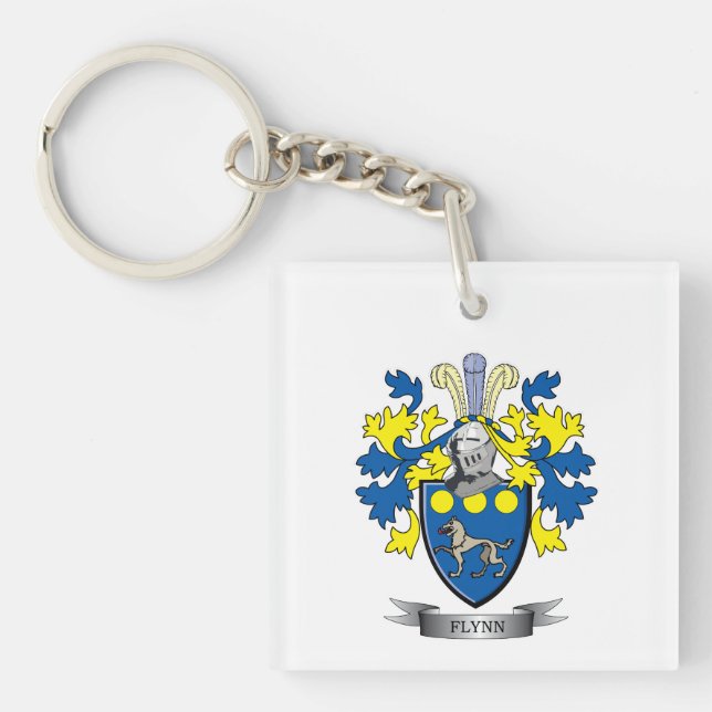 Flynn Coat of Arms Key Ring (Front)