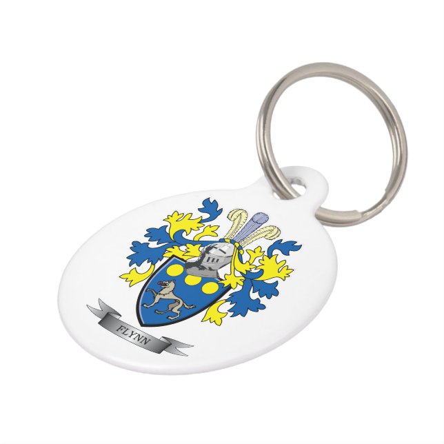 Flynn Coat of Arms Pet Tag (Side)