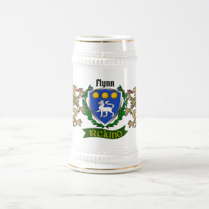 Flynn/O'Flynn Irish Shield Beer Stein