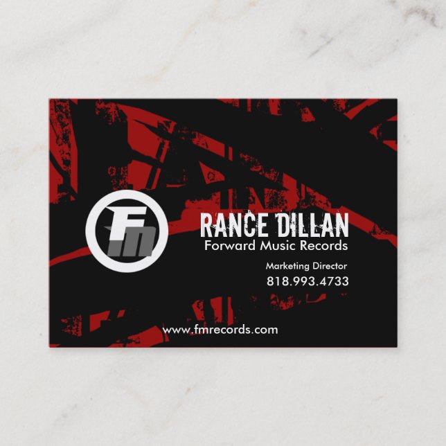FM Grunge Business Card template (Front)