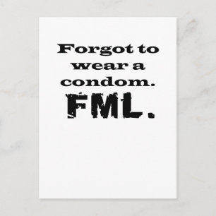 FML Condom Postcard