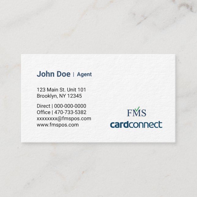 FMS Agent  Business Card (Front)