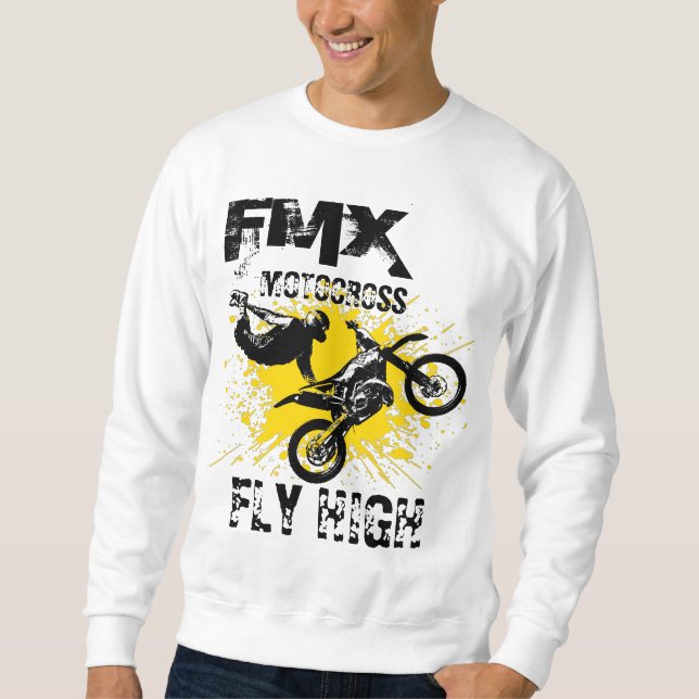 FMX Motocross Fly High long sleeve Sweatshirt (Front)