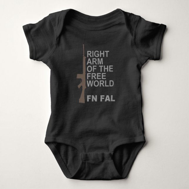 FN FAL Right arm of the free world Baby Bodysuit (Front)