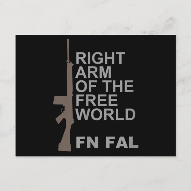 FN FAL Right arm of the free world Postcard (Front)