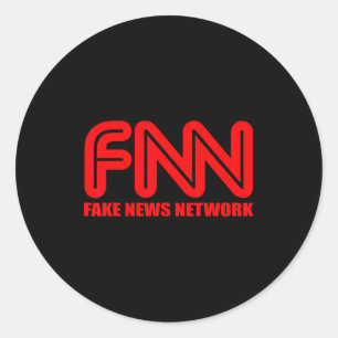 Fnn Fake News Network Apparel Funny Christmas Gift Classic Round Sticker