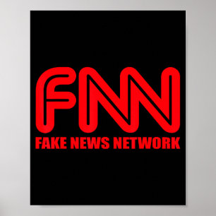 Fnn Fake News Network Apparel Funny Christmas Gift Poster