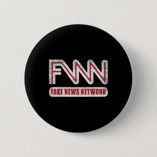 Fnn Logo Fake News Network Funny Political Joke  6 Cm Round Badge