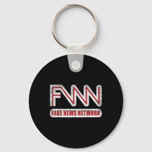 Fnn Logo Fake News Network Funny Political Joke  Key Ring