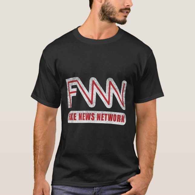 Fnn Logo Fake News Network Funny Political Joke  T-Shirt (Front)