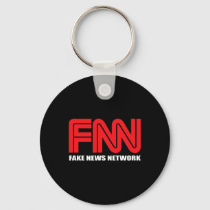 Fnn Logo Fake News Network Funny Trump  Key Ring