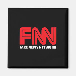 Fnn Logo Fake News Network Funny Trump  Magnet