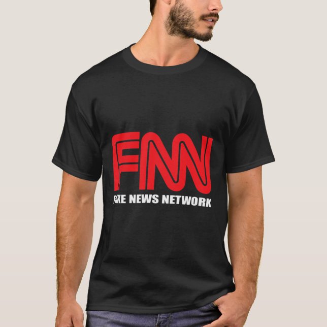 Fnn Logo Fake News Network Funny Trump  T-Shirt (Front)