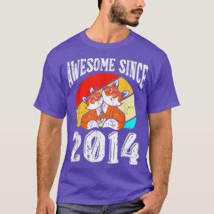 Fo Awesome Since 2014 8th Birthday 8 Years Old Fo  T-Shirt