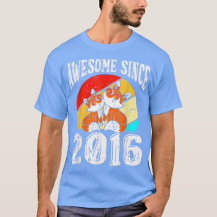 Fo Awesome Since 2016 6th Birthday 6 Years Old Fo T-Shirt