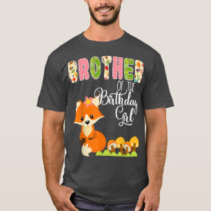 Fo Birthday Brother Of The Birthday Girl Animal Lo T-Shirt