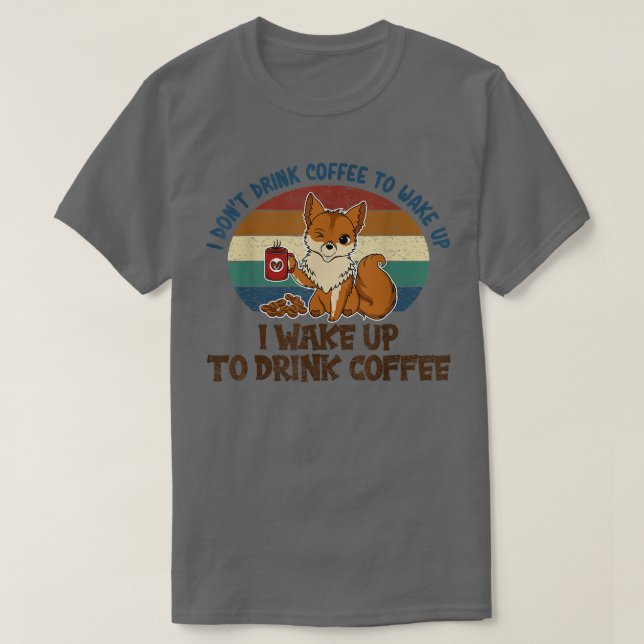 Fo Drinking Coffee, Funny Animal Lover For Men Wom T-Shirt (Design Front)