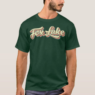 Fo Lake T Retro Art Baseball Font Vintage Premium T-Shirt