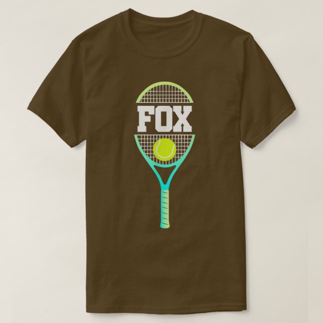 Fo Name Tennis Player Boys Ball and Racket Sports  T-Shirt (Design Front)