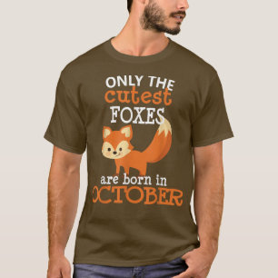 Fo October Birthday Cute Gift Fo Lover Kids Girls T-Shirt
