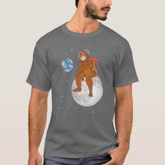 Fo Sitting On The Moon Watching The Earth T-Shirt