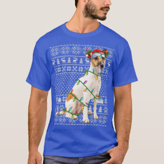 Fo Terrier Dog Lover Santa Hat Ugly Fo Terrier Chr T-Shirt