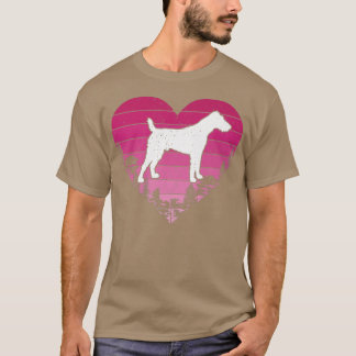 Fo Terrier Dog Lover Vintage Heart Fo Terrier Vale T-Shirt