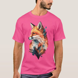 Fo Watercolor Mystic Forest Animal Wild Animal fam T-Shirt