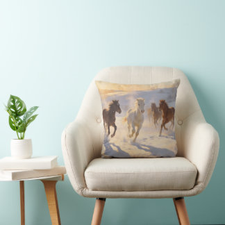 Foals at Play Cushion