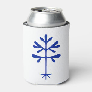 Foam Can Cooler with a Blue Solid Sapling