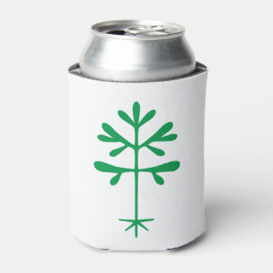 Foam Can Cooler with a Green Solid Sapling