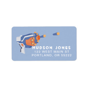 Foam dart gun custom design label
